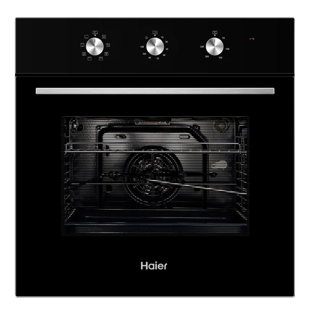 זכוכית שחורה - תנור מכני בנוי 65 ליטר Haier HOM-765B