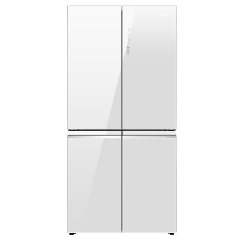 מקרר 4 דלתות זכוכית לבנה Haier HRF-4560F - סגור
