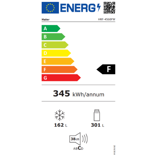 מקרר HRF-4560FW - דירוג אנרגיה אירופאי F