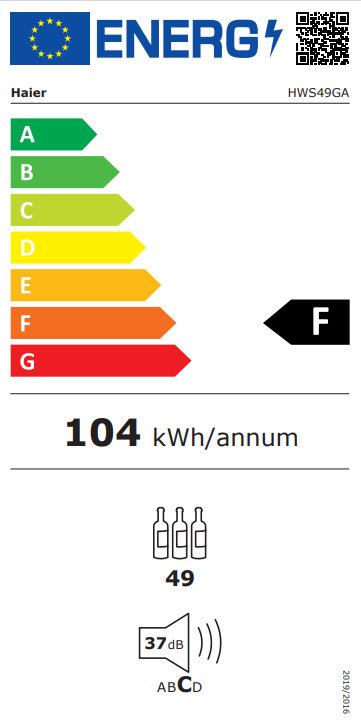 מקרר יין 49 בקבוקים Haier HWS49GA