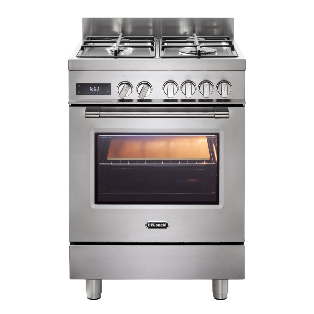 תנור משולב כיריים Delonghi PRO66MXLPZ בזמן עבודה