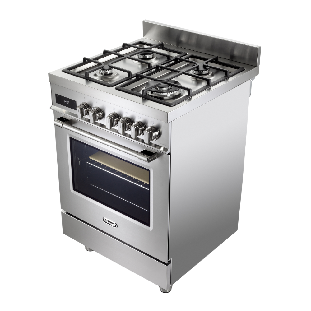 תנור משולב כיריים Delonghi PRO66MXLPZ מלמעלה - כיריים ופאנל קונטרול