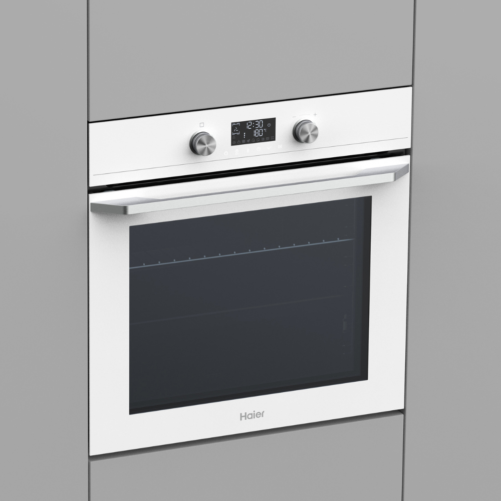 תנור אפייה בנוי 72 ליטר Haier HOQ-K5AAN3GW זכוכית לבנה