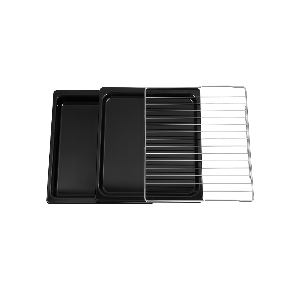 תנור אפייה בנוי 72 ליטר Haier HOQ-F5AABX זכוכית שחורה בגימור נירוסטה