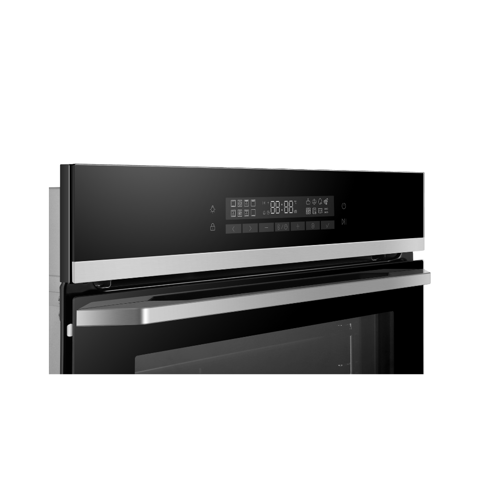 תנור אפייה בנוי 72 ליטר Haier HOQ-F5AABX זכוכית שחורה בגימור נירוסטה