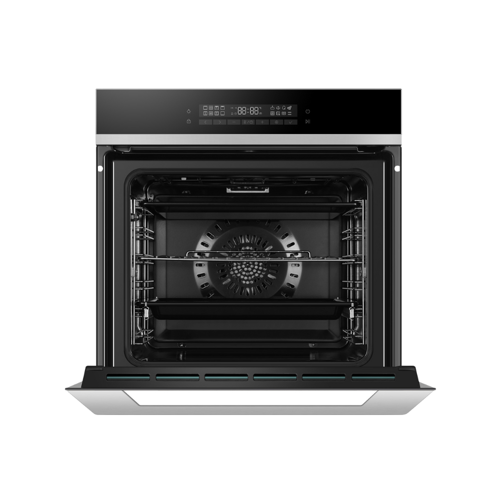 תנור אפייה בנוי 72 ליטר Haier HOQ-F5AABX זכוכית שחורה בגימור נירוסטה