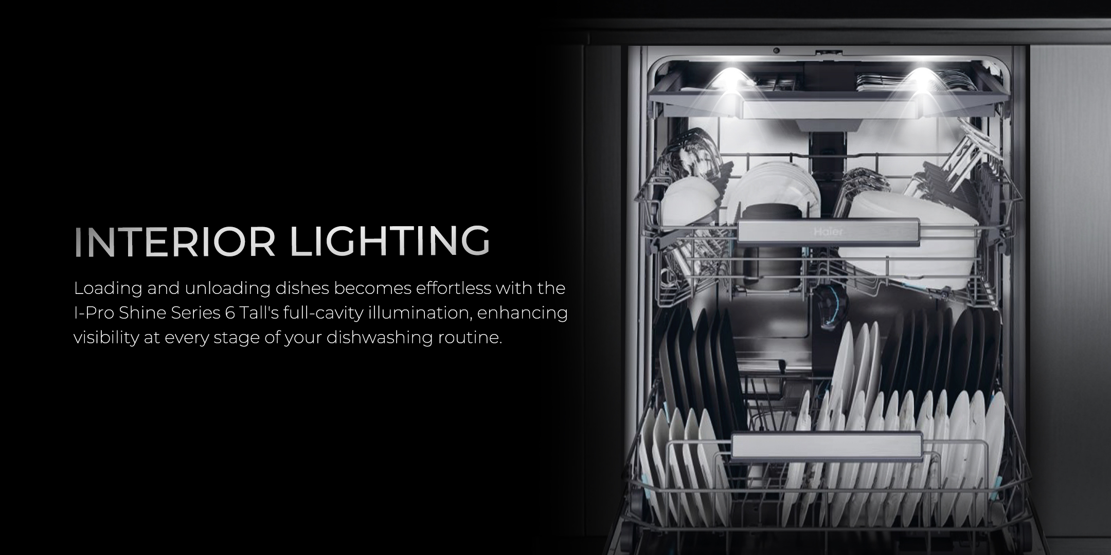 מדיח כלים אינטגרלי 60 ס"מ Haier XIT6C3TB3B