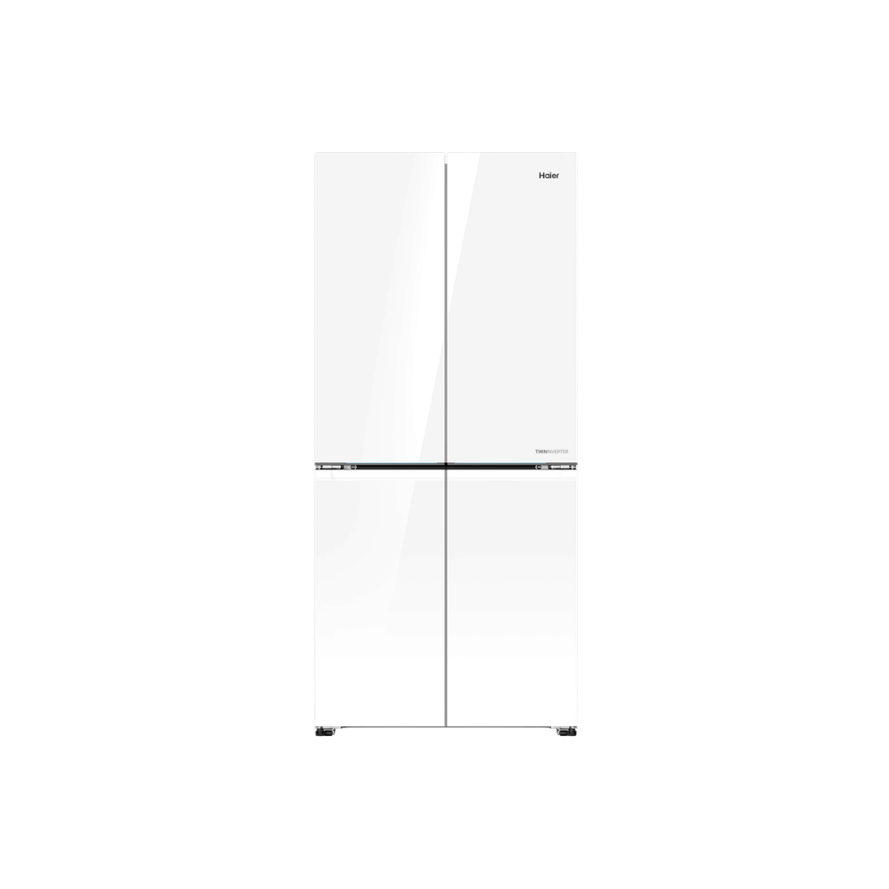 מקרר מקפיא תחתון 4 דלתות 474 ליטר Haier HRF4850 זכוכית לבנה