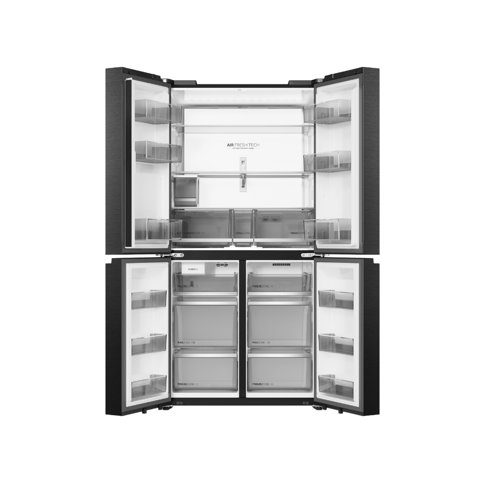 מקרר 4 דלתות 700 ליטר עם בר מים ויצרן קרח Haier HCR79F18CHMB
