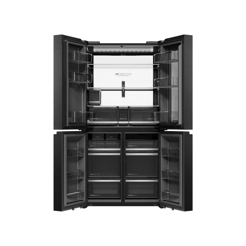 מקרר 4 דלתות 700 ליטר עם בר מים ויצרן קרח Haier HCW99F18DHMB